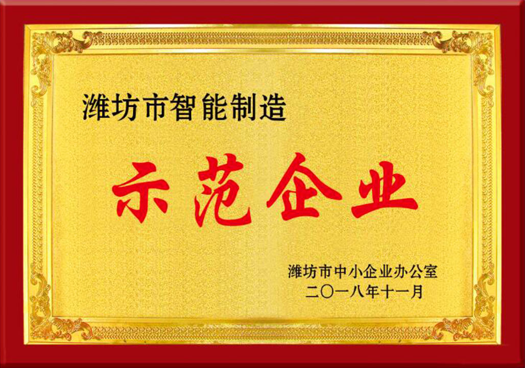 濰坊市智(zhi)能制造示(shì)範企業